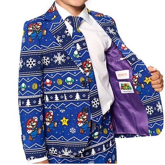 OppoSuits Super Mario Holiday Blazer Mens Size 42 (L). FIts like a Mens Large. - Picture 8 of 8